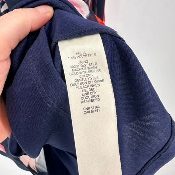 Eliza J Womens Floral Lined Chiffon Cold Shoulder‎ Shift Dress Black Pink Size 6 - Picture 4 of 14